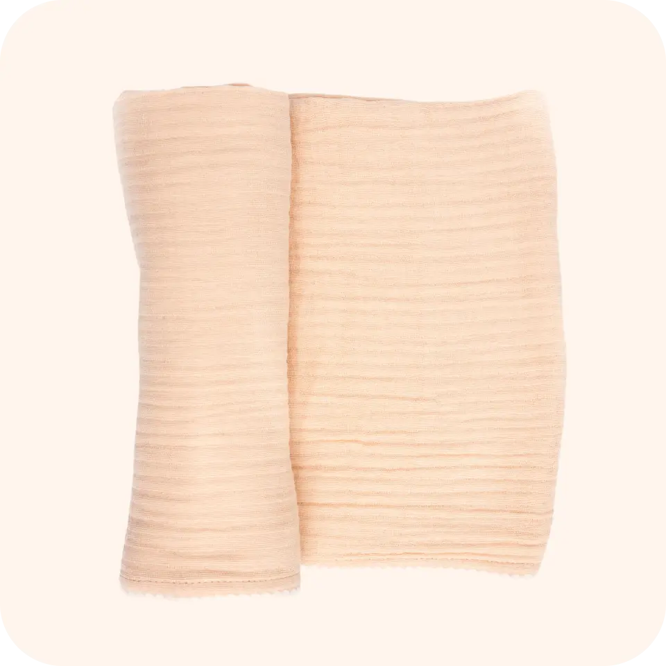 Peach muslin blanket