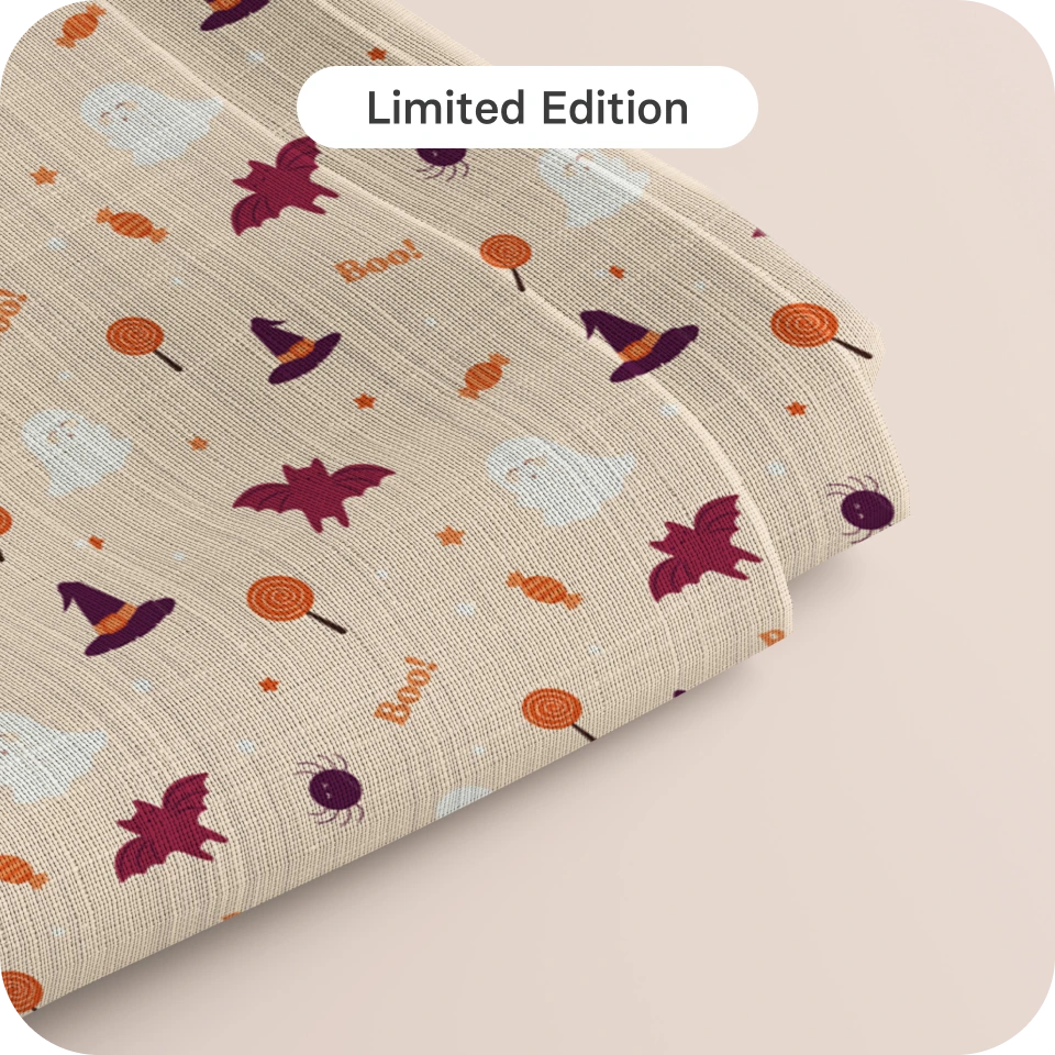 Bedtime Boo printed fitted sheet set of three (limited edition)